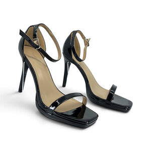Elisabet Tang Women’s Black Patent Stiletto Sandals Size 8